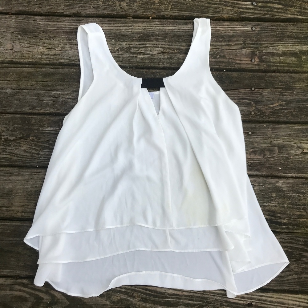TOBI White Sheer Tank
